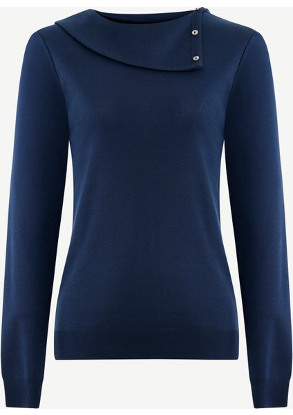 Regular Kayık Yaka Uzun Kol Kazak