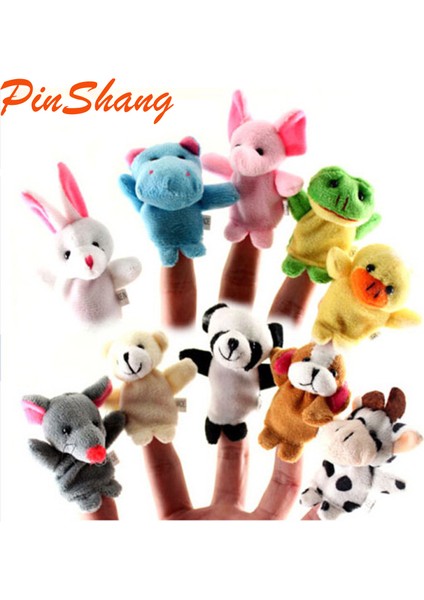 Pinshang 10 Adet Karikatür Parmak Kuklası Peluş Bebek Ebeveyn-Çocuk Interaktif Yumuşak Dolması (Yurt Dışından) indirimleri