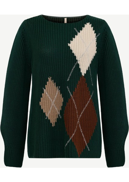 Regular Kayık Yaka Uzun Kol Kazak