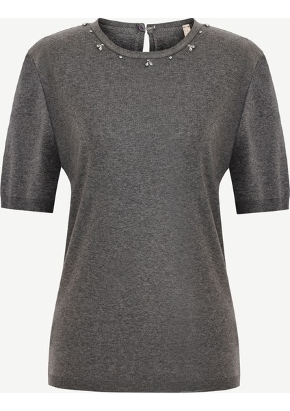 Regular Bisiklet Yaka Kısa Kol Kazak