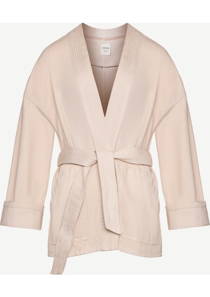 Kemer Detaylı Non Denim Pardösü