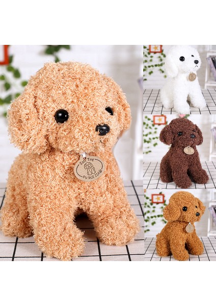 Gerçekçi Kıvırcık Peluş Köpek Yavrusu Dolması Bebek Ev Kanepe Araba Dekor Kız Hediye (Yurt Dışından) fiyatları