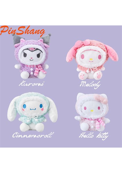 Pinshang Sanrio Peluş Bebek Karikatür Kuromi Cinnamoroll Peluş Yumuşak Dolması Peluş Oyuncaklar (Yurt Dışından)