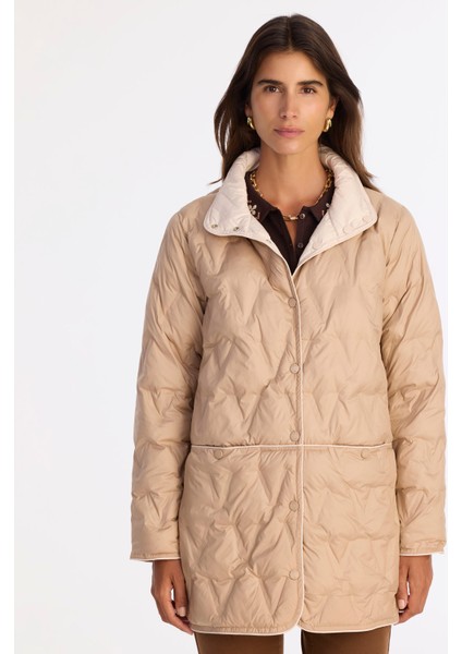 Regular Dik Yaka Uzun Kol Pardösü