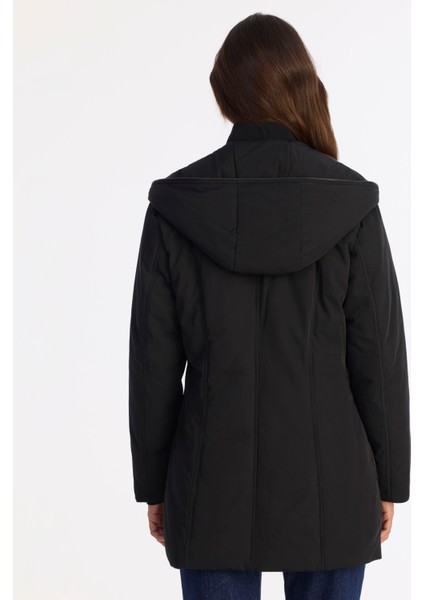 Regular Kapüşonlu Yaka Uzun Kol Pardösü