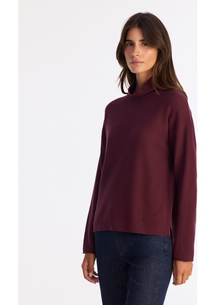 Geniş Balıkçı Yaka Uzun Kol Kazak