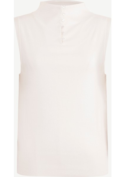 Regular Yarım Balıkçı Yaka Kolsuz Kazak