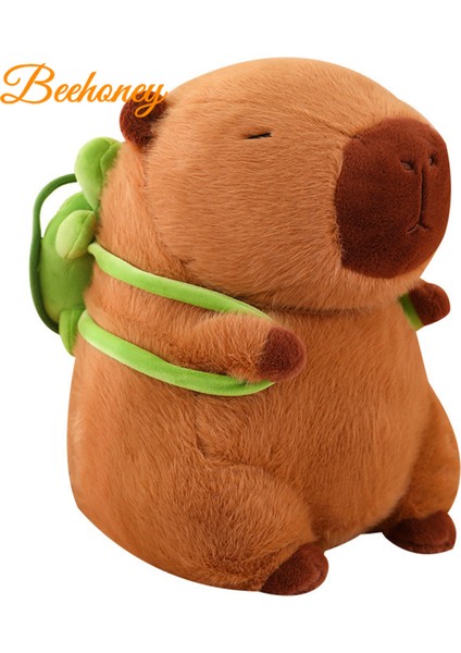 Beehoney Capybara Kemirgen Peluş Oyuncak Geri Kaplumbağa Sevimli Karikatür Hayvan Hydrochoerus Peluş Bebek Yumuşak Oyuncak Noel Hediyesi Oyuncaklar (Yurt Dışından)