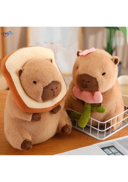 Kapibara Peluş Bebek Oturma Odası Dekorasyonu Kız Gençler Çocuk Çiçek 30 cm (Yurt Dışından) modelleri