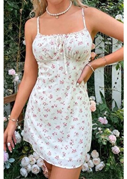 Mini Elbise Günlük Kullanım İçin Şık Çiçek Deseniyle Kadınlar İçin