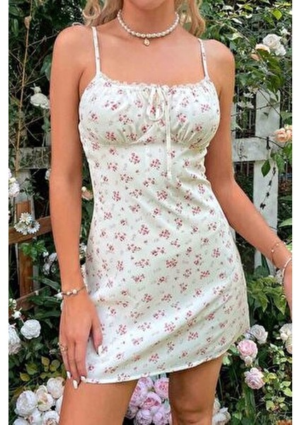 Mini Elbise Günlük Kullanım İçin Şık Çiçek Deseniyle Kadınlar İçin fırsatları
