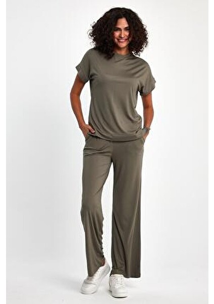 Kadın Bisiklet Yaka Sweat İkili Takım Rahat Silüet ile Günlük Kullanım İçin fırsatları