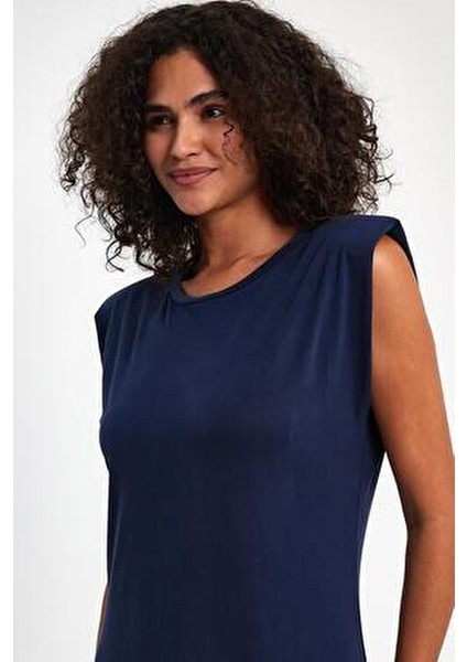 Kadın Omzu Vatkalı Modal Elbise Şık Silüet ile Özel Günler İçin Tasarlandı indirimleri