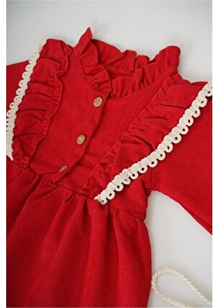 Kız Bebek Uzun Kol Elbise Papatya Desenli Çantalı Şık Tasarım modelleri