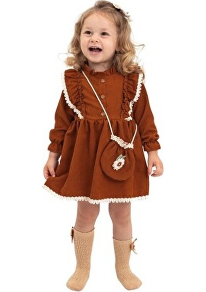 Kız Çocuk Uzun Kol Elbise Papatya Deseniyle Özel Günler İçin Tasarlandı fiyatları