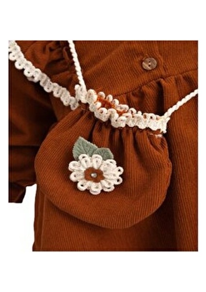 Kız Çocuk Uzun Kol Elbise Papatya Deseniyle Özel Günler İçin Tasarlandı modelleri