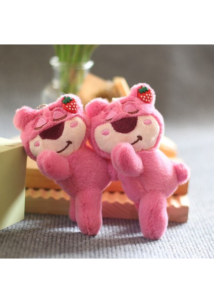 Küçük Ayı Bebek Kadın Çanta Süsleri Sevimli Pembe Ayı Anahtarlık Kürk Hayvan Araba Anahtarlık Moda Hediye (Yurt Dışından)