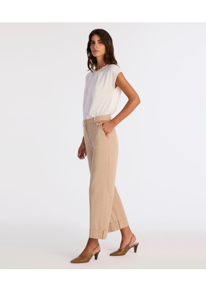 Düz Yüksek Bel Pantolon