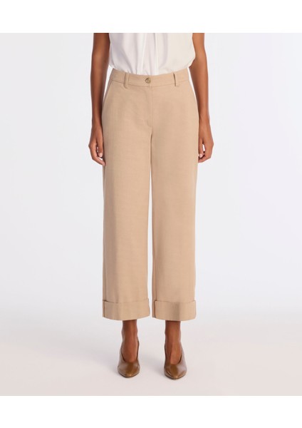 Düz Yüksek Bel Pantolon