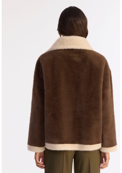 Regular Ceket Yaka Uzun Kol Mont