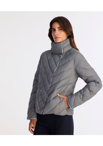 Regular Dik Yaka Uzun Kol Mont