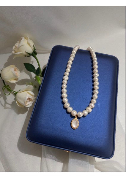 Gerçek Hakiki Doğal Inci Kolye Çelik Aparat 40 cm 7 cm Uzatma Zinciri modelleri