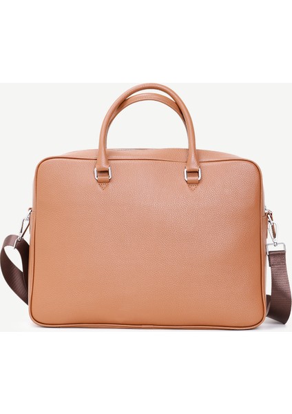 Fermuarlı Deri Laptop Çantası