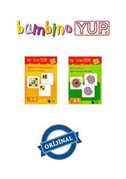 bambinoYUP Zeka Geliştirme Seti 3-5 Yaş İçin 2 Kitapçık ve Kontrol Kutusu