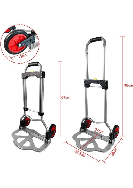Eco Ta Katlanır Yük Paket Taşıma Arabası 60 kg modelleri