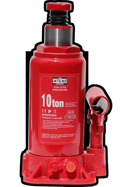 Atsk 10 Ton Hidrolik Şişe Kriko - A1201005 fiyatları