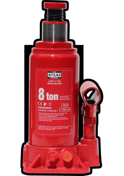 Atsk 8 Ton Hidrolik Şişe Kriko - A1201004
