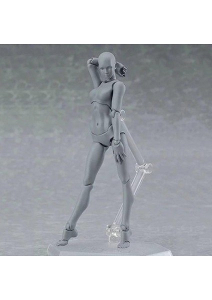 13 cm Erkek Kadın Figma 2.0 Boyama Prop Özelleştirme Eylem Hareketli Şekilli Kalıp Gri (Yurt Dışından)