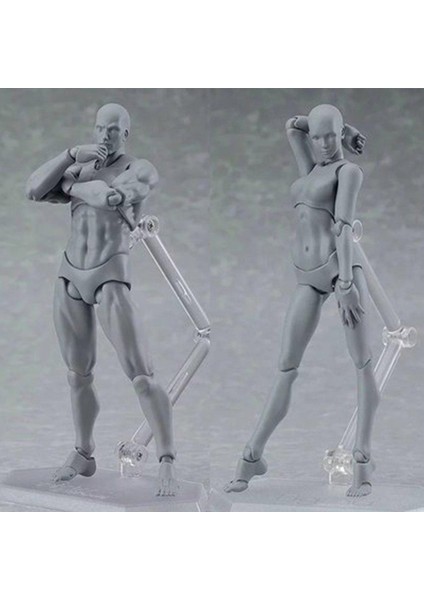 13 cm Erkek Kadın Figma 2.0 Boyama Prop Özelleştirme Eylem Hareketli Şekilli Kalıp Gri (Yurt Dışından) modelleri