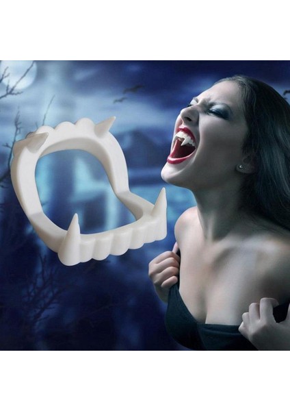 Plastik Vampir Dişleri Kurt Adam Zombi Dişleri Cadılar Bayramı Partisi Cosplay Kostüm (Yurt Dışından) fiyatları
