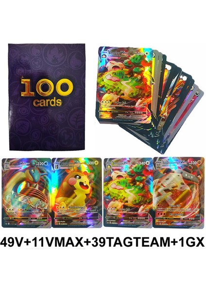 100 Adet Pokemon V Kartları Orijinal Gx Ex Mega Vmax Kart Pokimon Kartları Oyunları Güçlendirici Kutusu Ingilizce Ticaret Koleksiyonu Savaş Kartı Oyuncaklar (Yurt Dışından)