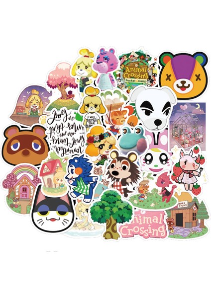 50 Adet Hayvan Geçişi Etiket Orman Arkadaşlar Kulübü Graffiti Pegatinas Mobil Bilgisayar Kaykay Çıkartmaları Amiibo Hayvan Naklejki (Yurt Dışından)