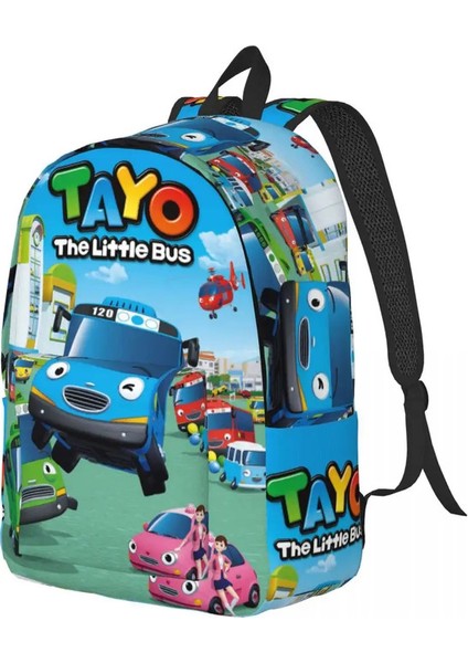 Tayo Küçük Otobüs Çocuk Sırt Çantası Erkekleri Kadın Günlük Lise Iş Günlüğü Kore Karikatür Anime College Tuval Çantalar Hediye Kilo: Gösterildiği Gibi/boyut: Çocuklar Için (Yurt Dışından)