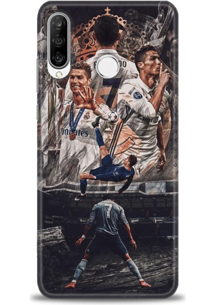 Huawei P30 Lite Kılıf Hd Baskılı Kılıf + Nano Tam Kaplayan Ekran Koruyucu 10