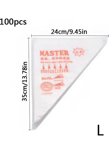 Pasta Dekorasyon Için Tek Kullanımlık Hamam Çantası Kalınlaştırılmış Pasta Çantası Fırıncalar Için Cupcake Cookie Tatlı Dekorasyon Aracı Büyük Renk: 100 Pcs Sarı (Yurt Dışından)