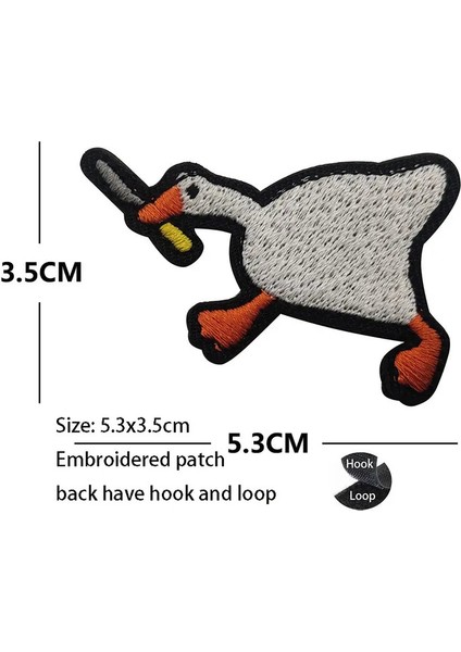 Yeni Yaratıcı Sevimli Karikatür Yaratık Keden ve Ördek ve Kaz Taktik Işlemeli Kol Bandı Küçük Kurbağa Yamaları Renk: Hook Döngü Yaması 2 (Yurt Dışından)