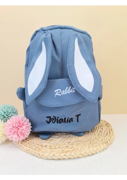 Özel Adı Çocuk Tavşan Sırt Çantası - Erkekler Için Sevimli Işlemeli Tavşan Çanta, Kişiselleştirilmiş Çocuk Okulu Çantası Hediye Renk: Özel Isim (Yurt Dışından)