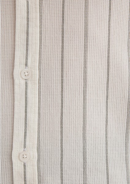 Haki Çizgili Gömlek 0211384-80692