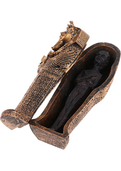 Dıy Antik Mumya Heykel Modeli + Bahçe Diorama Düzeni Parçaları Için Tabut Seti (Yurt Dışından)