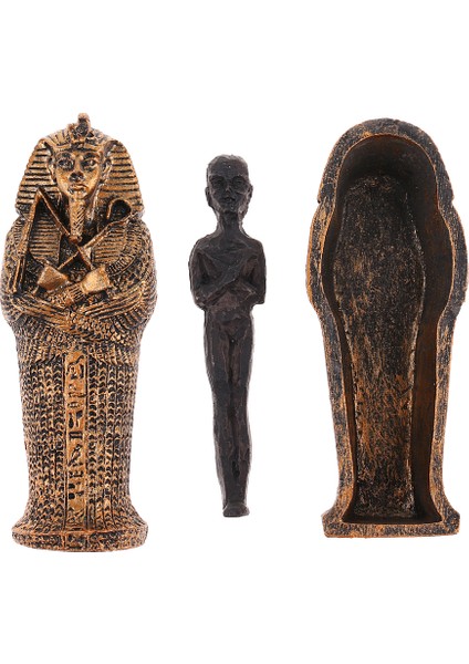 Dıy Antik Mumya Heykel Modeli + Bahçe Diorama Düzeni Parçaları Için Tabut Seti (Yurt Dışından) modelleri