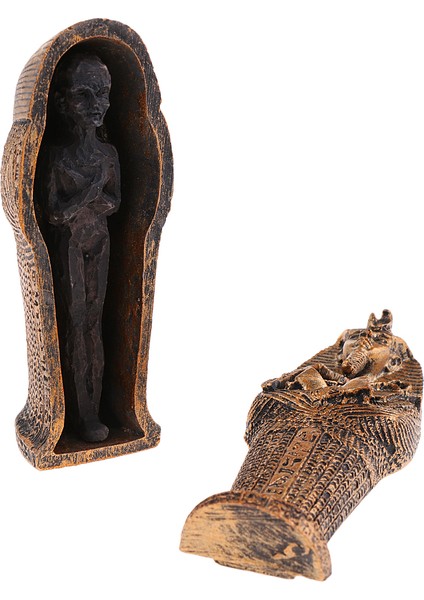 Dıy Antik Mumya Heykel Modeli + Bahçe Diorama Düzeni Parçaları Için Tabut Seti (Yurt Dışından) fırsatları