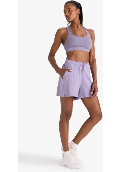 Fit Standart Fit Sporcu Kısa Paça Ribana Şort F6898AX25SM fiyatları