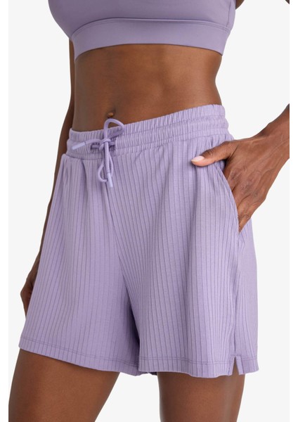 Fit Standart Fit Sporcu Kısa Paça Ribana Şort F6898AX25SM indirimleri