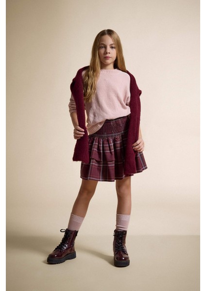 Kız Çocuk Bisiklet Yaka Şönil Triko Kazak F2619A825WN fiyatları