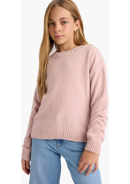 Kız Çocuk Bisiklet Yaka Şönil Triko Kazak F2619A825WN indirimleri