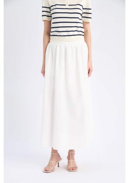 A Kesim Normal Bel Yarım Astar Poplin Midi Etek E8700AX25SP indirimleri